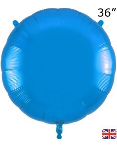 36" Blue Round Foil Balloon Oaktree