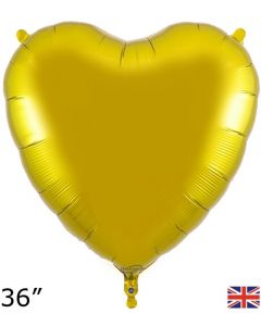 36" Gold Heart Foil Balloon Oaktree