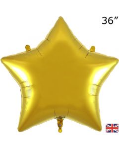 36" Gold Star Foil Balloon Oaktree