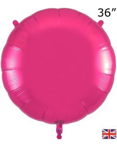 36" Fuchsia Round Foil Balloon Oaktree