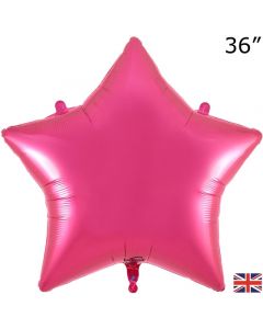 36" Fuchsia Star Foil Balloon Oaktree