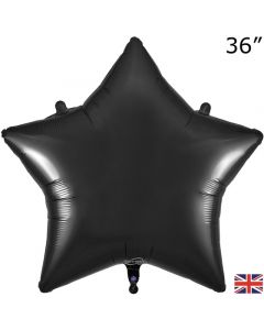 36" Black Star Foil Balloon Oaktree