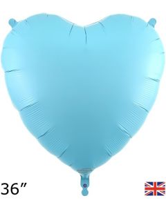 36" Matte Blue Heart Foil Balloon Oaktree