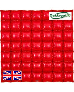 36" Red 7x7 Waffle Square Air Fill Foil Balloon (Packaged) Oaktree