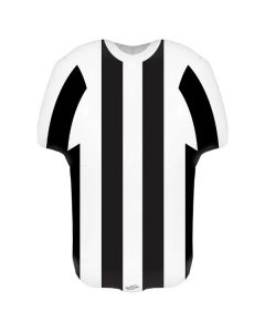 24" Black White Stripe Sports Shirt Shape Metallic Foil Oaktree
