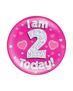 Age 2 Pink Jumbo Badge Oaktree
