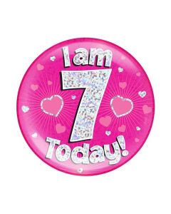 Age 7 Pink Jumbo Badge Oaktree