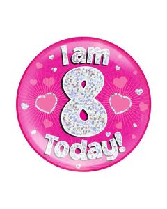Age 8 Pink Jumbo Badge Oaktree