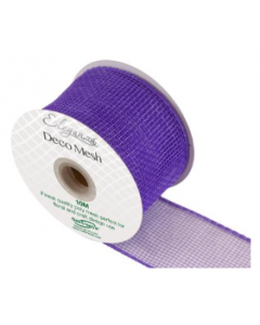 Eleganza Deco Mesh 63mm x 10m Purple