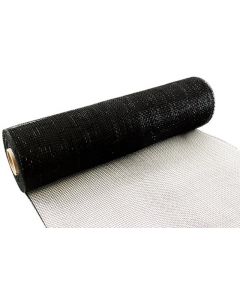 25cm x 9.1m (10yds) Black Deco Mesh Eleganza