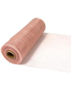 25cm x 9.1m (10yds) Rose Gold Deco Mesh Eleganza