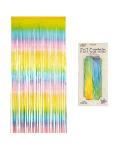 Foil Door Curtain Pastel Rainbow 0.9m x 2.40m Oaktree
