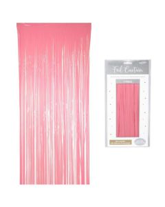 Foil Door Curtain Pastel Pink 0.9m x 2.40m Oaktree
