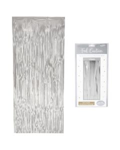 Foil Door Curtain Matte Metallic Silver 0.9m x 2.40m Oaktree
