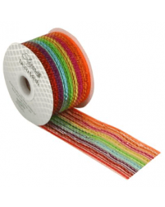 Eleganza Deco Mesh Metallic Rainbow 63mm x 10m