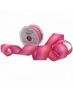 20m Pink Ombre Two Tone Wire Edge 38mm Ribbon Oaktree