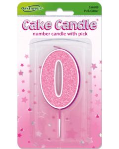 Glitter No.0 Candle Pink Oaktree