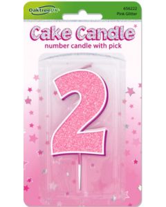 Glitter No.2 Candle Pink Oaktree
