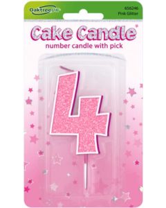 Glitter No.4 Candle Pink Oaktree
