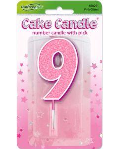 Glitter No.9 Candle Pink Oaktree