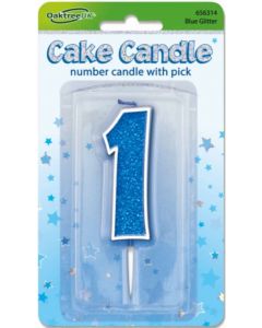 Glitter No.1 Candle Blue Oaktree