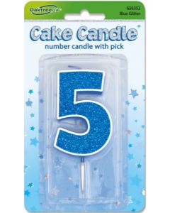 Glitter No.5 Candle Blue Oaktree