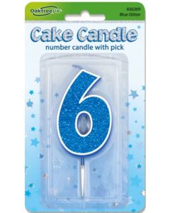 Glitter No.6 Candle Blue Oaktree