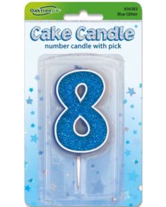 Glitter No.8 Candle Blue Oaktree