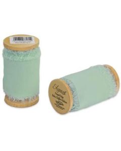 Eleganza Frayed Edge Boho Chiffon 50mm X 5m Mint (Oaktree)