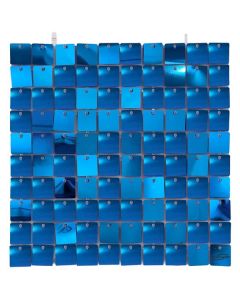 *NEW!* Clip Together Square Sequin Wall Panel 30cmx30cm Metallic Light Blue Oaktree UK