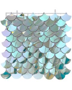 *NEW!* Clip Together Mermaid Scales Sequin Wall Panel 30cmx30cm Iridescent Oaktree UK