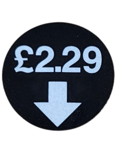 2.29 1000 round price stickers per roll 2.29/1