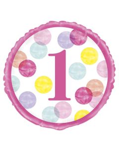 18" PKG AGE 1 PINK DOTS 73297