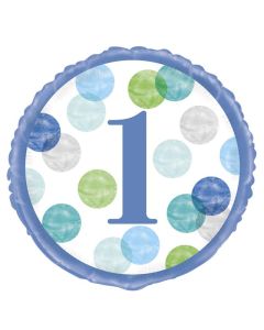 18" PKG AGE 1BLUE DOTS 73317