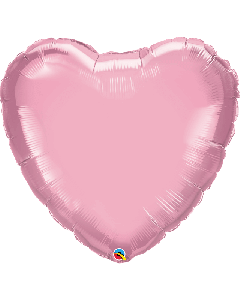 36" Pearl Pink Heart Foil Balloon Unpackaged Qualatex