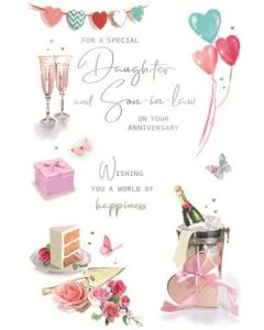 Daughter & Son In Law Anniversary C75 Pk6 Cards Simon Elvin