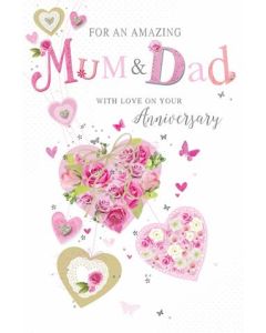 Mum & Dad Anniversary C75 Pk6 Cards Simon Elvin