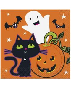 Cat & Pumpkin Lunch Napkins Pk16
