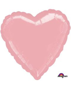 17" Metallic Pearl Pastel Pink Heart Foil Balloon Anagram