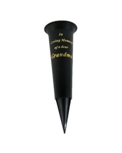 Black Grave Vase ILM Grandma Florist Supplies