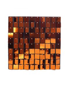 Sequin Wall Panel 30cm X 30cm Square Sequins Orange