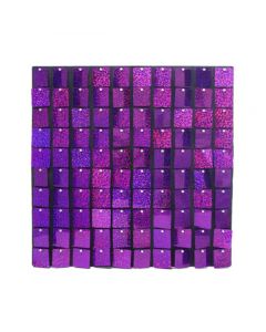 Sequin Wall Panel 30cm X 30cm Square Sequins Holographic Purple