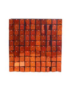 Sequin Wall Panel 30cm X 30cm Square Sequins Holographic Orange