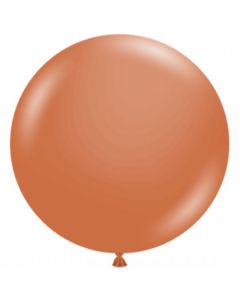 17" Burnt Orange 50Pk Tuftex 100% Natural Latex Balloons
