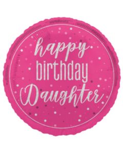 18" Birthday Daughter Round Foil Unique