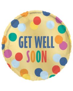 18" Get Well Soon Round Foil Unique