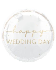 18" Wedding Day Round Foil Unique