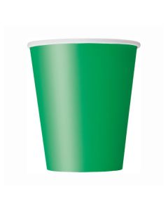 Emerald Green 9oz Disposable Cups Pk14 Unique