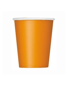 9oz Pumpkin Orange Disposable Cups Pk14 Unique