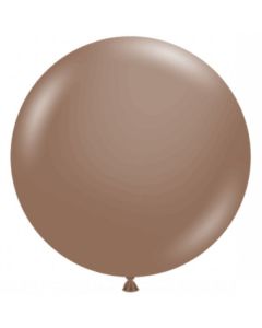 24" Cocoa 3Pk Tuftex 100% Natural Latex Balloons